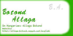 botond allaga business card